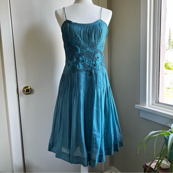 Anthro Odille Chalet Beaded Dress - Picture 2 of 9